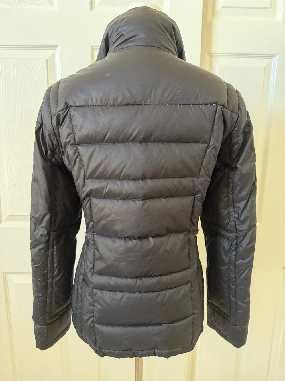 Calvin Klein Black Quilted Premium Down Packable Puffy Jacket Size S